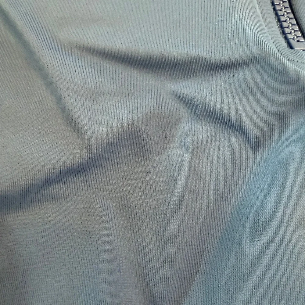 Hanna Andersson kids blue long sleeve quarter zip rash guard 130/8‎